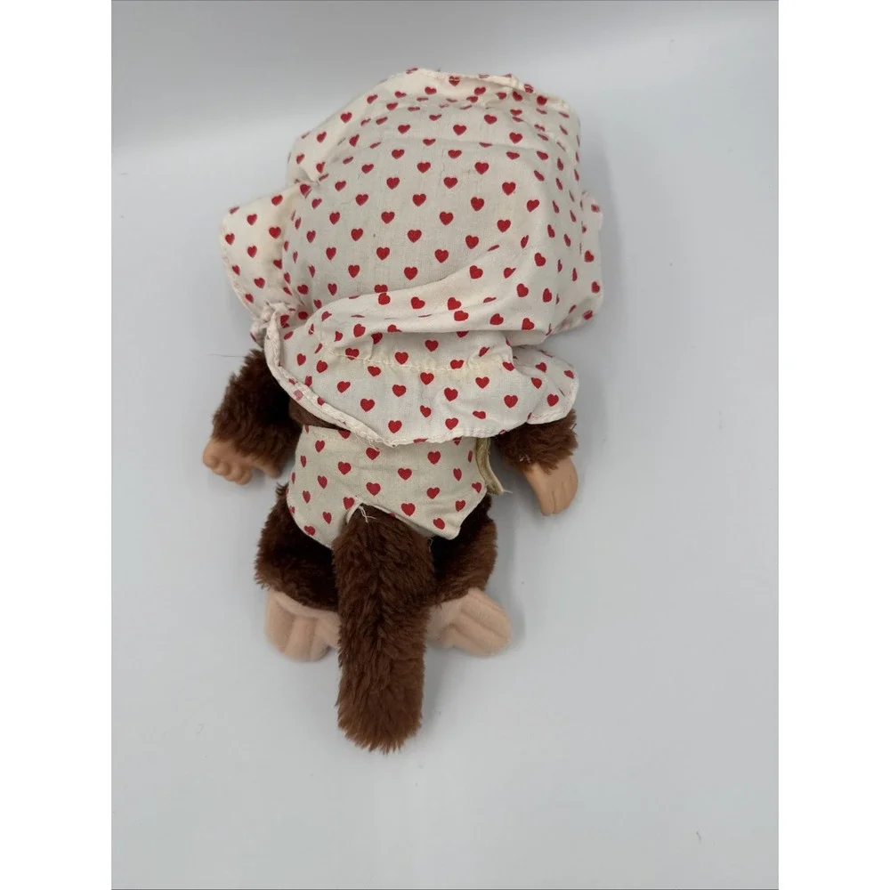 MATTEL Monkey Stuffed Heart Bonnet & Shorts EMOTIONS Plush Vintage 1984